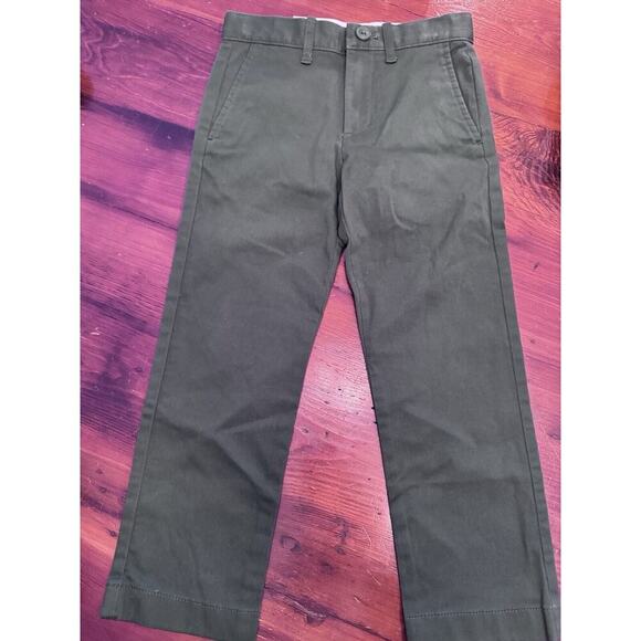 Crewcuts Chino Slim Pants Boys GreenStraight Leg Adjustable Waist Size 5 NWT - Picture 1 of 8